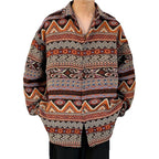 Loose Autumn And Winter Japanese-style Retro Ethnic Style Couple Long Sleeve Shirt