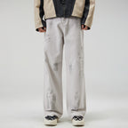 American Street Hip Hop Tie-dyed Washed Jeans Men