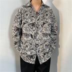 Loose Autumn And Winter Japanese-style Retro Ethnic Style Couple Long Sleeve Shirt