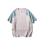 Men's Patchwork Contrast Color Sports T-Shirt | Trendy Fit