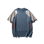 Men's Patchwork Contrast Color Sports T-shirt