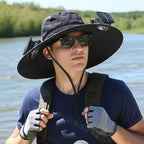 Hat Men's Big Brim Fishing Hat UV Protection