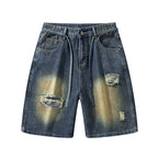 American High Street Make Old Ripped Jeans