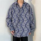 Loose Autumn And Winter Japanese-style Retro Ethnic Style Couple Long Sleeve Shirt