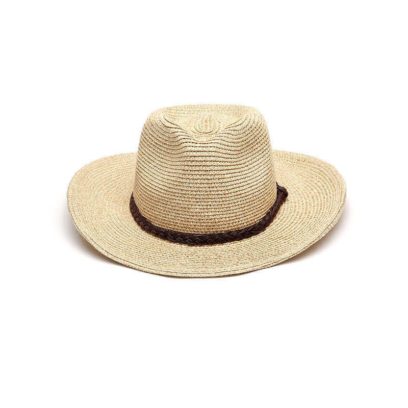 Summer Men's Foldable Outdoor Sun Hat Big Brim Straw Hat