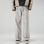 American Street Hip Hop Tie-dyed Washed Jeans Men